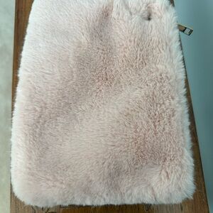 Soft Pink Faux Fur Clutch